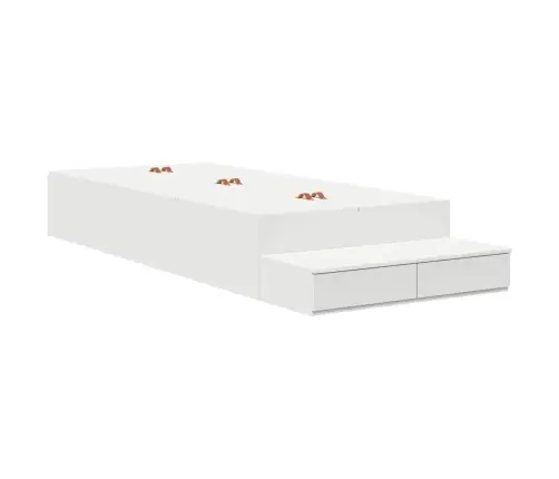 Uzglabāšanas Gultas Rāmis Balts 90X200 Cm Vidaxl