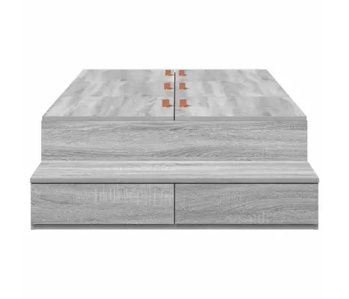 Uzglabāšanas Gultas Rāmis Pelēks Sonoma 90X200 Cm Vidaxl