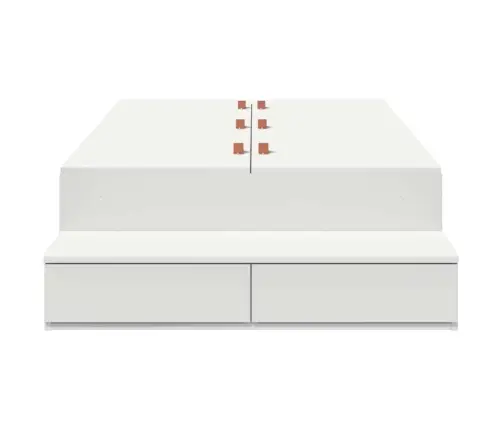 Lova Su Daiktų Laikymo Vieta Balta 100 Cm Apdirbta Mediena