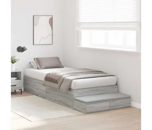 Lova Su Daiktų Laikymo Vieta Su Stalčių Pilkas Sonoma 100 Cm