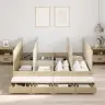 Uzglabāšanas Gultas Rāmis Sonoma Ozols 200X200 Cm Vidaxl