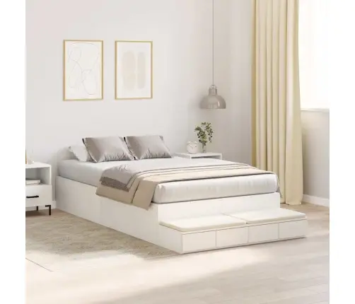 Uzglabāšanas Gultas Rāmis Balts 120X200 Cm Vidaxl