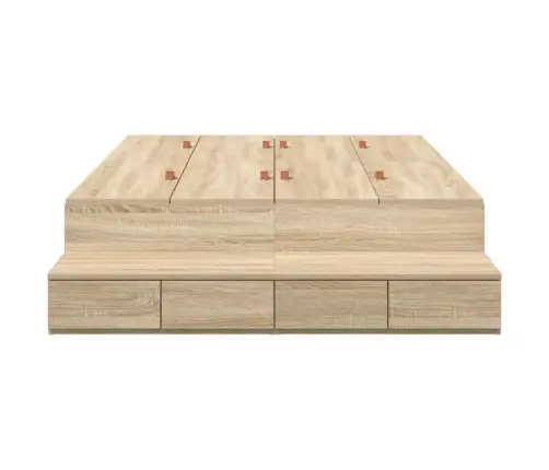 Uzglabāšanas Gultas Rāmis Sonoma Ozols 120X200 Cm Vidaxl