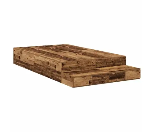 Gultas Ar Uzglabāšanas Vietu Vecs Koks 120 Cm Inženierijas Koks Vidaxl