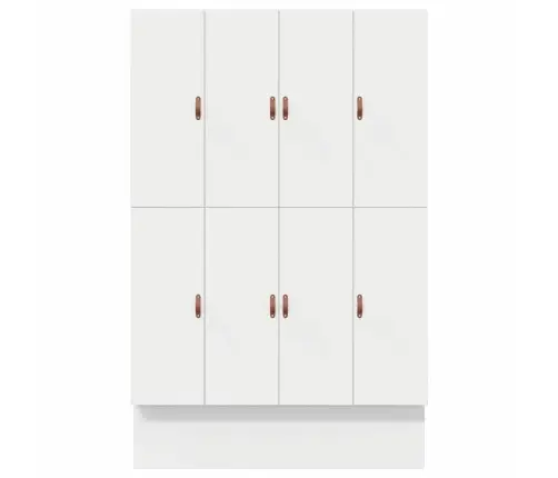 Lova Su Daiktų Laikymo Vieta Balta 160 Cm Apdirbta Mediena