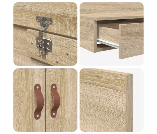 Uzglabāšanas Gultas Rāmji Sonoma Ozols 160X200 Cm Vidaxl