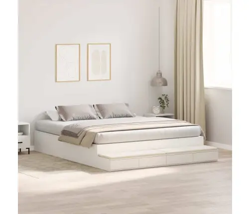 Gultas Rāmja Uzglabāšana Balts 180X200 Cm Vidaxl