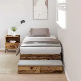 Lova Su Daiktų Laikymo Vieta Sena Mediena 226.5 X 90 X 31.5 Cm Lova Su Daiktų Laikymo Vieta Sena Mediena 226.5 X 90 X 31.5 Cm