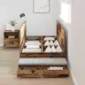 Lova Su Daiktų Laikymo Vieta Sena Mediena 226.5 X 90 X 31.5 Cm