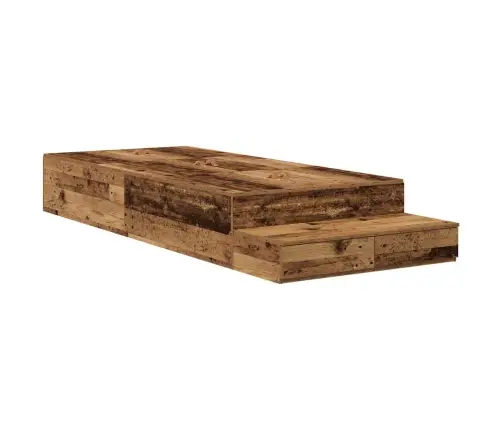 Lova Su Daiktų Laikymo Vieta Sena Mediena 226.5 X 90 X 31.5 Cm