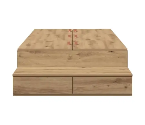 Gultas Ar Uzglabāšanas Vietu Ar Atvilktni Artisānā Ozols 90 Cm Vidaxl