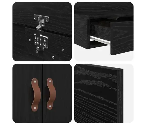 Uzglabāšanas Gultas Rāmī Melnā Ozola Krāsā 75X190 Cm Vidaxl