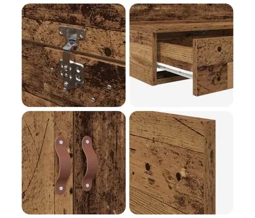 Uzglabāšanas Gultas Rāmis Vecs Koks 75X190 Cm Vidaxl