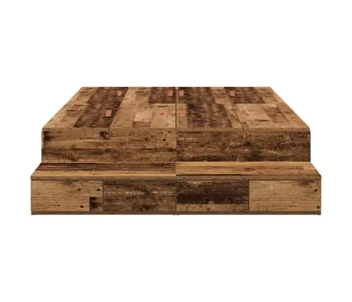 Voodi Hoiukohaga Raam Sahtliga Vana Puit 120 Cm Tehispuit