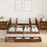 Uzglabāšanas Gultas Rāmis Vecs Koks 140X190 Cm Vidaxl