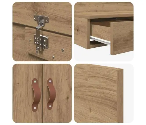 Uzglabāšanas Gultas Rāmja Artisan Ozols 135X190 Cm Vidaxl