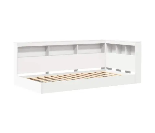 Raamatukapitsee Voodi Peaga Valge 100 X 200 Cm Tehispuit