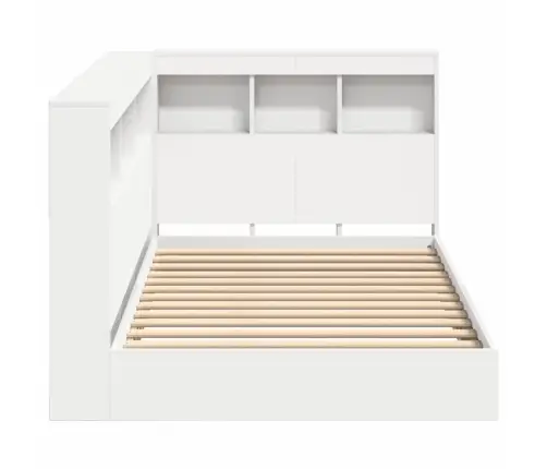 Raamatukapitsee Voodi Peaga Valge 100 X 200 Cm Tehispuit