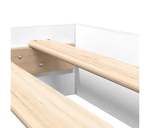 Grāmatu Plaukta Gulta Baltā Krāsā, 180 X 200 Cm, Izgatavota No Inženierijas Koka Vidaxl