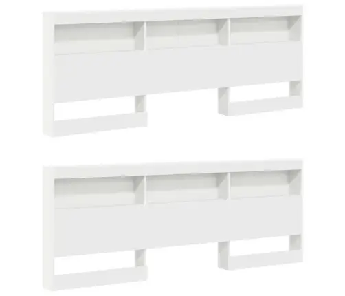 Grāmatu Plaukta Gulta Baltā Krāsā, 180 X 200 Cm, Izgatavota No Inženierijas Koka Vidaxl