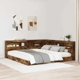 Grāmatu Plaukta Gulta Dūmakaina Ozolkoka 180 X 200 Cm Vidaxl