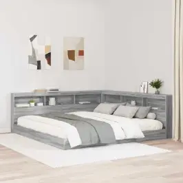Grāmatu Plaukta Gulta Pelēka Sonomas Ozola 180 X 200 Cm Vidaxl Grāmatu Plaukta Gulta Pelēka Sonomas Ozola 180 X 200 Cm Vidaxl