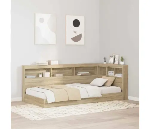 Grāmatplaukta Gulta Sonoma Ozols 75 X 190 Cm, Inženierijas Koks Vidaxl