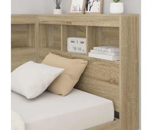 Grāmatplaukta Gulta Sonoma Ozols 75 X 190 Cm, Inženierijas Koks Vidaxl