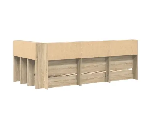 Grāmatplaukta Gulta Sonoma Ozols 75 X 190 Cm, Inženierijas Koks Vidaxl