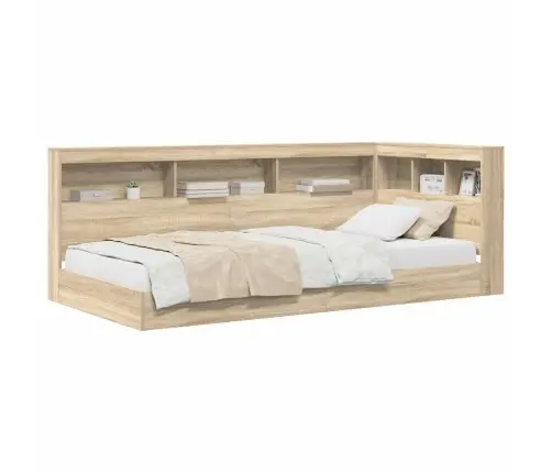 Grāmatplaukta Gulta Sonoma Ozols 75 X 190 Cm, Inženierijas Koks Vidaxl