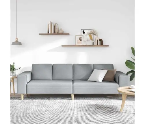 Dīvānu Komplekts Gaiši Pelēka Audums