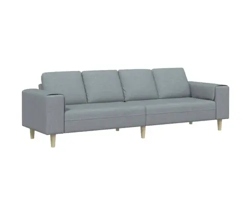 Dīvānu Komplekts Gaiši Pelēka Audums