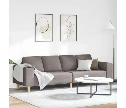 Dīvānu Komplekts Pelēkbrūna Audums Dīvānu Komplekts Pelēkbrūna Audums