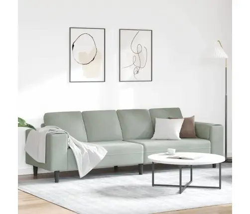 Dīvānu Komplekts Gaiši Pelēka Samts