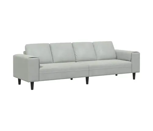 Dīvānu Komplekts Gaiši Pelēka Samts