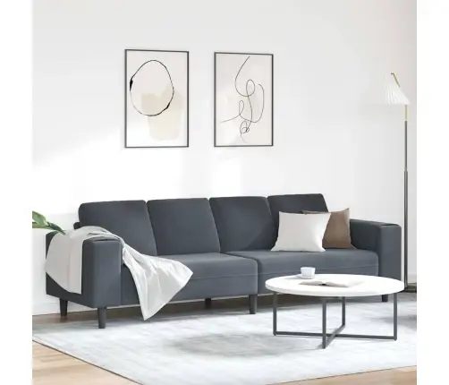 Sofos Komplektas Tamsiai Pilka Aksomas