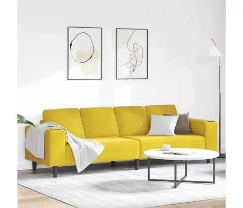 Dīvānu Komplekts Dzeltena Samts