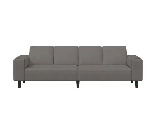 Audinio Sofa Šviesiai Pilka 208 Cm Kordūrinė Medžiaga