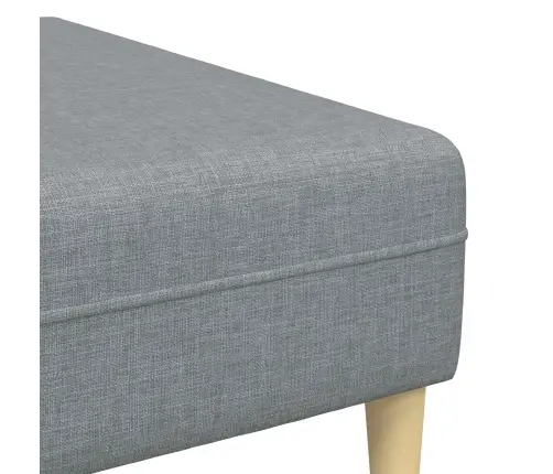 Dīvānu Komplekts 3 Pcs Gaiši Pelēka Audums