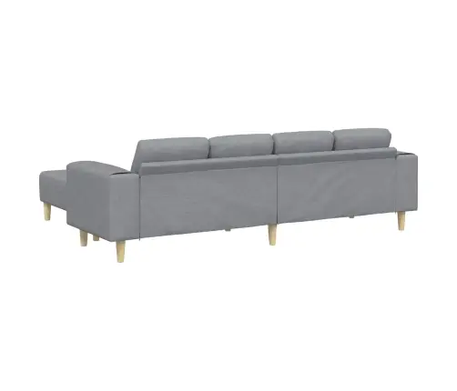 Svetainės Sofa 3 Pcs Šviesiai Pilka Poliesteris