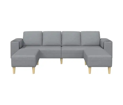 Svetainės Sofa 3 Pcs Šviesiai Pilka Poliesteris