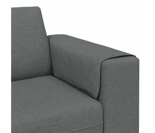 Dīvānu Komplekts 3 Pcs Tumši Pelēka Audums
