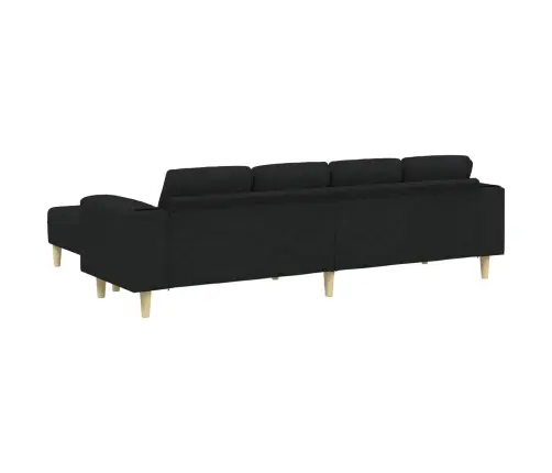 Svetainės Sofa 3 Pcs Juoda Poliesteris
