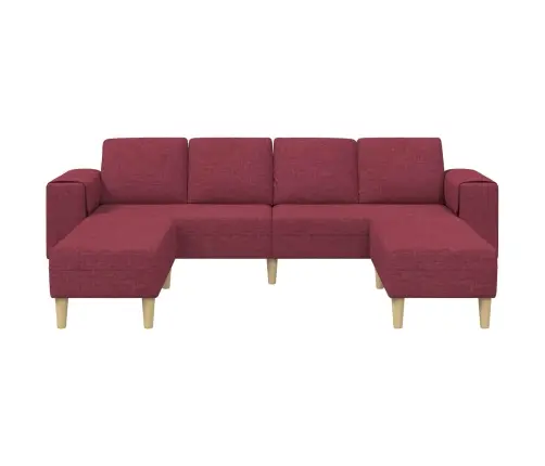 Svetainės Sofa 3 Pcs Vyno Raudona Poliesteris