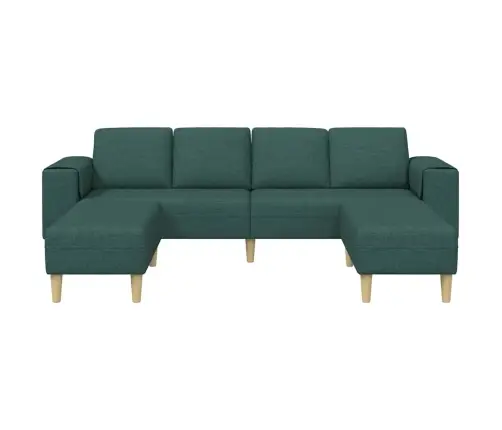 Dīvānu Komplekts 3 Pcs Tumši Zaļa Audums