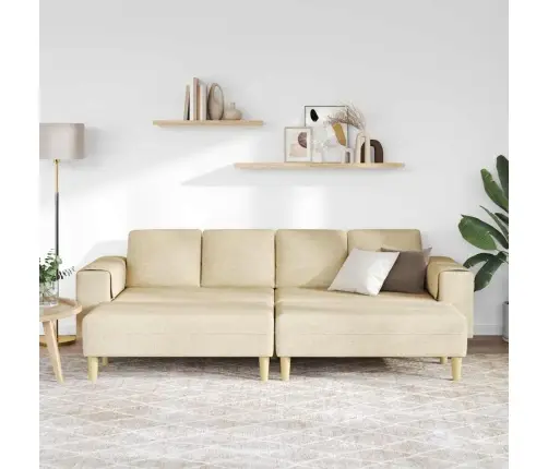 Sofos Komplektas Kreminė Audinys