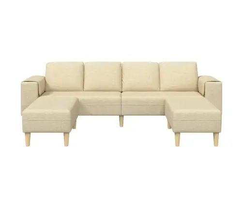 Elutuba Diivan 3 Pcs Cream Polüester