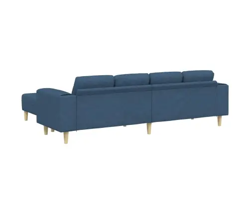 Dīvānu Komplekts 3 Pcs Zila Audums
