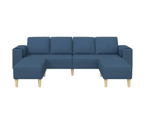 Dīvānu Komplekts 3 Pcs Zila Audums