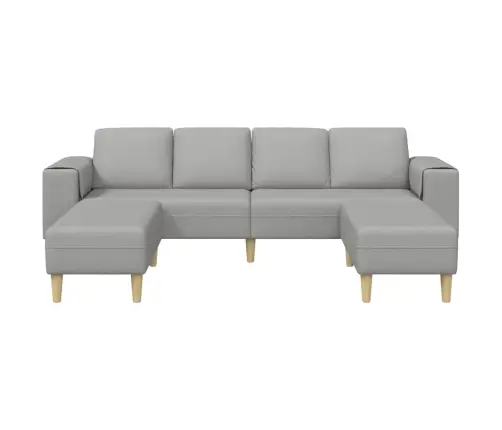 Dīvānu Komplekts 3 Pcs Mākoņu Pelēks Audums